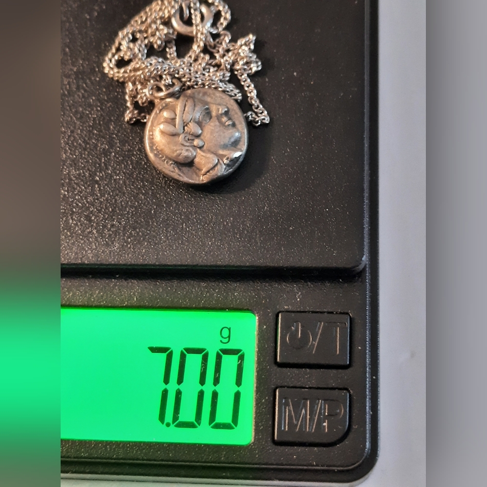 Sterling Silver Coin And Chain - Picture 3 of 15